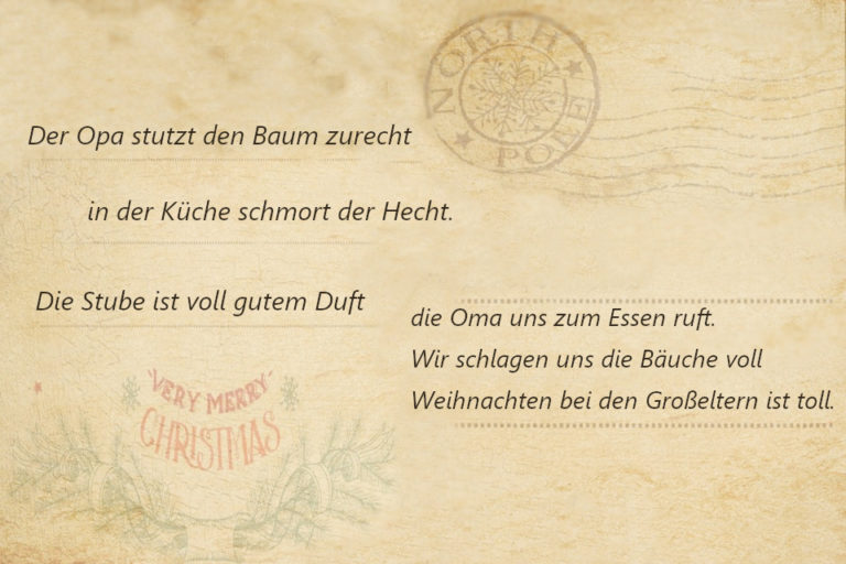 Weihnachtssprüche für Großeltern