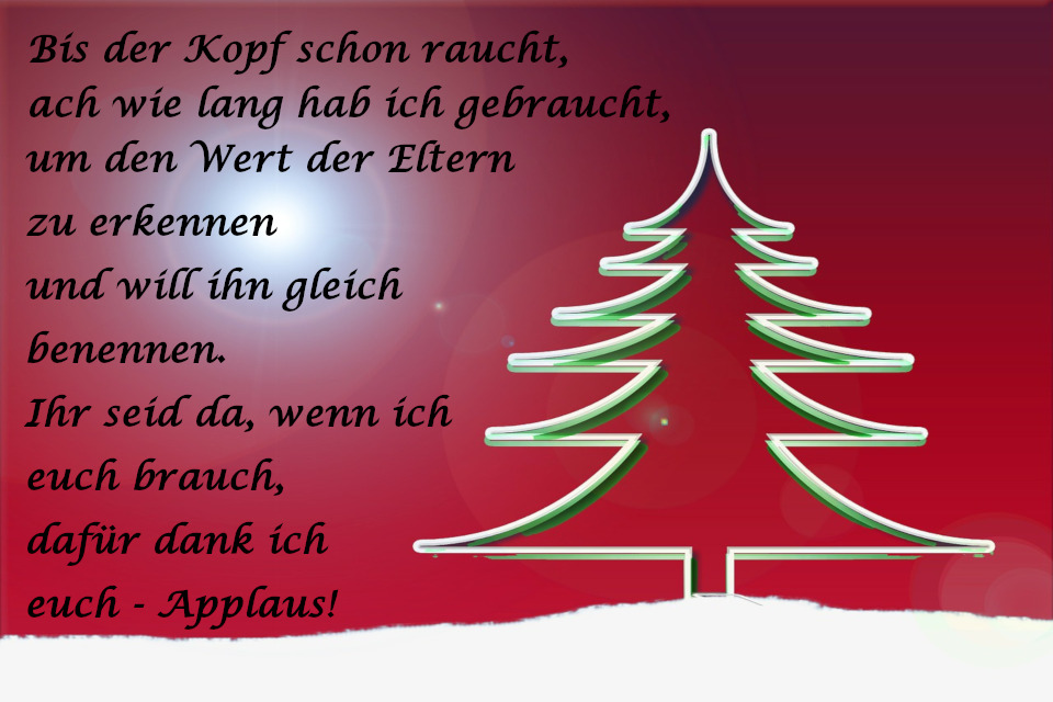 Weihnachtsspruche Fur Eltern