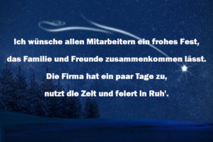 Weihnachtssprüche für den Chef